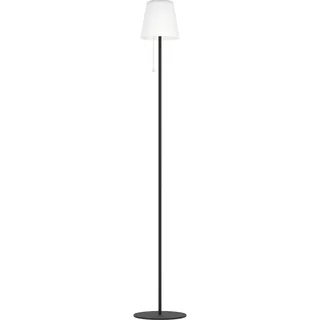 EGLO Solar Stehlampe Scordiano Stahl schwarz, Kunststoff weiß, H120 x Ø13 cm, inkl. Zugschalter, warmweiß - kaltweiß