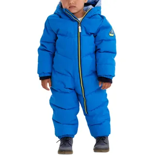 KILLTEC Skioverall Kinder Twinkly MNS ONPC B - Overall in Daunenoptik - Schneeanzug mit Kapuze - Winteranzug mit flauschigem Innenfutter, neon blau, 110/116