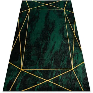 RugsX Teppich glamour, stilvoll geometrisch Marmor Flaschengrün – Böden, Teppiche