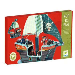 Bauspielzeug Pop zum Spielen: Das 3D-Piratenschiff von Djeco