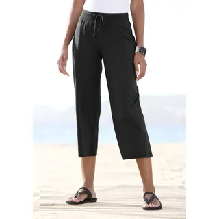 Beachtime 7/8-Strandhose, aus weichem Jersey, Wide-Leg, Jogginghose, Relaxhose Beachtime schwarz 56/58