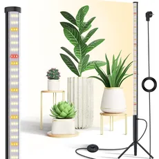 Niello T10 Grow-Lampe für Zimmerpflanzen, 42W Vollspektrum-Pflanzenlicht, 216LEDs vertikal stehendes Pflanzenwachstumslicht, 120cm Höhe mit Ein-/Ausschalter und Stativ-Bodenständer