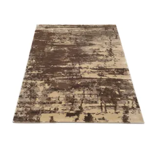 Musterring Teppich »ANGELES PILANO« rechteckig 10 mm Höhe exlcusive MUSTERRING DELUXE COLLECTION, Bambus-Viskose feine Knüpfung, braun