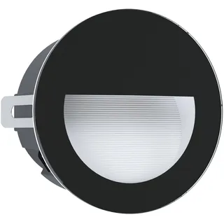 EGLO LED Einbauleuchte Aluminium/Glas Ø 12,5 cm 1x2,5W schwarz