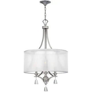 Elstead Mime Kronleuchter E14 3-fach Nickel gebürstet - Silber