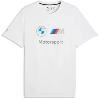 PUMA T-Shirt "BMW MMS ESS LOGO TEE" Kurzarm, mit Rundhalsausschnitt, motorsport-inspiriert, puma weiß