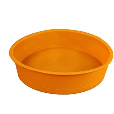 GMMH Silikonbackform Rund Durchmesser 26 cm Kuchen Backform Kuchenform Brotbackform Obstbodenform (orange)
