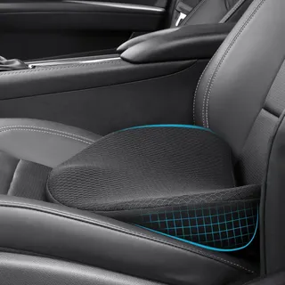 OLYDON Keilkissen Auto, Memory Foam Sitzkissen, Verbesserung der Sitzhaltung, Komfort beim Sitzen, für Erwachsene, geeignet für Auto und Bürostuhl (Schwarz)