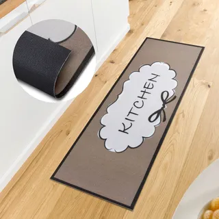 HANSE HOME Kitchen Cloud Küchenläufer 50 x 150 cm Braun/Schwarz/Weiß
