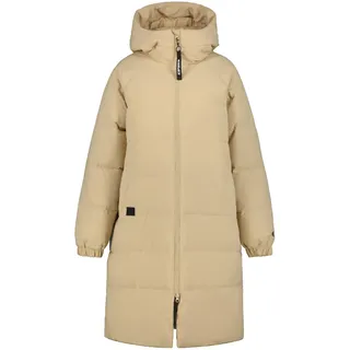 Icepeak Steppmantel "D OVERSIZE STEPPMANTEL ADATA" mit Reißverschluss vorn, beige