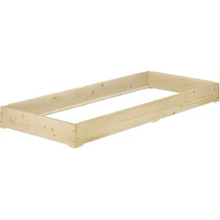 Funktionsbett Bettrahmen Fichte 80x200 Gästebett Bodenbett mit wählbarem Zubehör V-60.69-08 - Naturbelassen