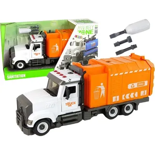 Müllwagen Zum Abschrauben Und Verdrehen Von Zubehör Orange