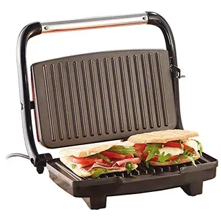 Rosenstein & Söhne Panini Toaster: Panini-, Sandwich- & Kontaktgrill CG-2510, 1.000 W (Paninigrill, Sandwich Maker, Grillspiesse)