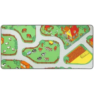 Primaflor Primaflor-Ideen in Textil Kinderteppich »BAUERNHOF, Made in Belgium« rechteckig 5 mm Höhe Straßen-Spiel-Teppich, Kinderzimmer,