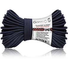 Ganzoo Paracord 550 Seil Dunkelblau/Typ Hybrid für Armband, Leine, Halsband, Nylon/Polyester Hybrid-Seil, Neue Ausführung, 30 Meter