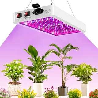XUNDE YW2000 Garten Vollspektrum Led Pflanze wachsen Licht 287 LEDs wachsende Lampe für Indoor wachsen Zelt Pflanzen Saatgut Veg Blüte Phyto (weiß)