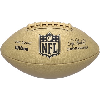 Wilson Football NFL Duke Metallic EDITION, Mischleder, Offizielle Größe, Gold, WTF1826XB