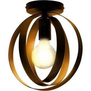 Rabalux 5359 Deckenleuchte 1 Spot Cortado, E27, schwarz, Kugel-rund, Industriell, ø250mm - Schwarz