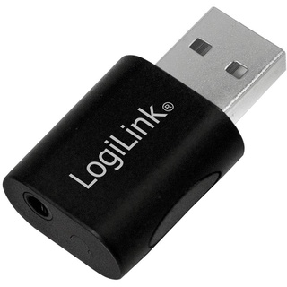 Logilink UA0299 USB Audio Adapter/ Soundkarte mit Virtuellem Surround Sound und TRRS Anschluss Schwarz