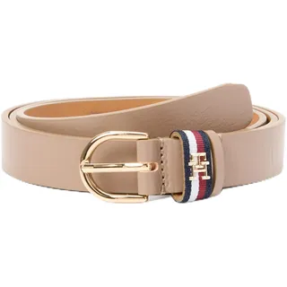 Tommy Hilfiger Damen Gürtel Essential Effortless aus Leder, Beige (Beige), 85 cm