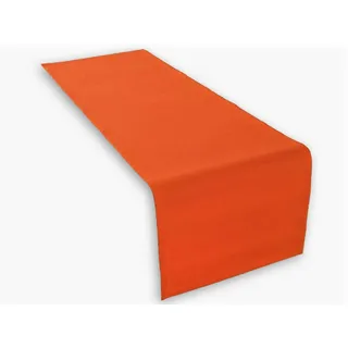 Lemos Home Hochwertiger Tischläufer aus Baumwolle. Tischtuch, Tischdecke. Große Auswahl an Farben. (Orange)