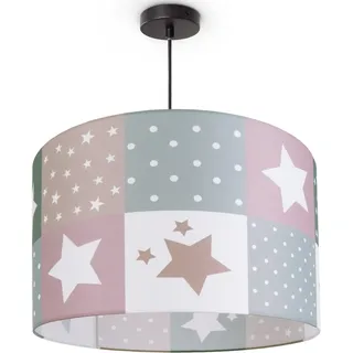 Paco Home Pendelleuchte »Cosmo 345« E27 Kinderlampe Deckenlampe LED Kinderzimmer Lampe Sternen Motiv E27, schwarz