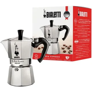 Bialetti Moka Express 0,13 l 3 Tassen Silber