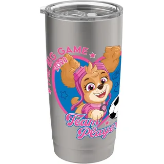 Offizielles Paw Patrol Skye Soccer The Big Game Team Player Doppelwandiger Edelstahl-Thermobecher
