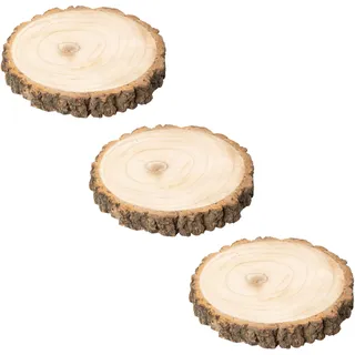 Creativ deco "Weihnachtsdeko", Naturholz-Scheibe - jeder Artikel individuell gemasert,