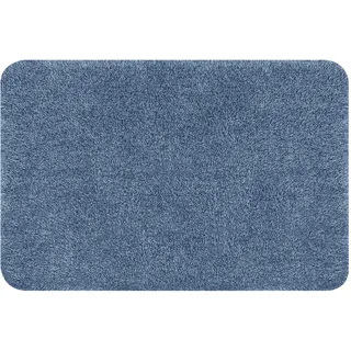Spirella – Badematte – Weiche und Bequeme Acryl-Badezimmermatte – Ideal fürs Badezimmer – rutschfest und saugfähig – Maße: 55 x 65 cm – Blau