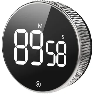 Vabaso Digital Kitchen Timer, Küchentimer Magnetisch, Eieruhr, Kurzzeitwecker, Große LED Bildschirm, Lauter Alarm, Ideal Kurzzeitmesser für Kochen, Backen, Sport, Studieren