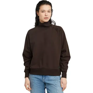 G-Star Damen Asymmetric Button Mock Sweater, Braun (Chocolate Plum D25296-D704-G692), S