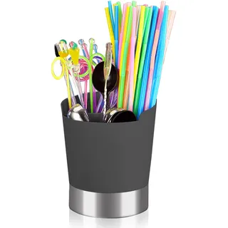 HERCHR Strohhalmspender, Kunststoff-Strohhalmhalter Mit Deckel, Retro-Trinkhalme, Trinkhalmbehälter Mit Deckel Für Bar Theken-Strohhalmspender Bar Caddy Besteck-Organizer Für Cocktail-Strohhalme