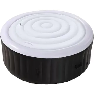 Tlswshsy Aufblasbare Whirlpool-Abdeckung, energiesparender Deckel für runden Whirlpool, faltbar, schützende Regenüberlaufabdeckung für aufblasbare Whirlpools im Freien