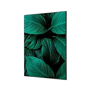 SHOWDOWN Textile Wanddekoration Botanische Blätter Mehrfarbig Aluminium