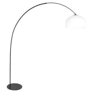 Anne Lighting - stehlampe - Curve - weiß schwarz - metall - bogenlampe - E27 - 4259ZW - Weiß, Schwarz