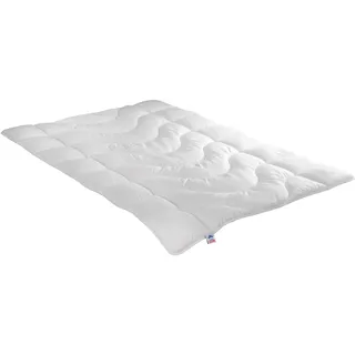 Irisette Lotte leichte Sommerdecke - Produziert in Deutschland - Steppbett mit Top Cool Gewebe, 95 Grad waschbar, inkl. Aufbewahrungstasche, 155 x 220 cm, weiß, Öko-Tex Zertifiziert