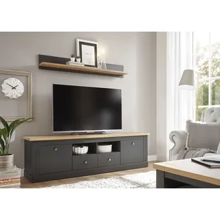 OTTO home Home »Westminster TOPSELLER", Set, Lowboard und Wandregal, 2 Stk. tlg., grau