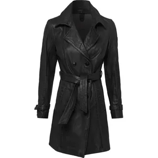 Mauritius Ledermantel »Taresa«, (2 tlg., mit Bindegürtel), Leder-Trenchcoat mit Bindegürtel Mauritius black 42 (XL)