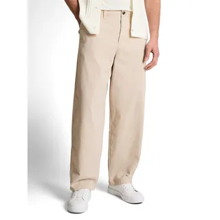 Chinohose TOM TAILOR DENIM, Herren, Gr. L, N-Gr, muted grau, Web, Obermaterial: 100% Baumwolle. Futter: 65% Polyester, 35% Baumwolle, unifarben, loose fit lang, Hosen Chinohose, aus Baumwolle und im Loose Fit