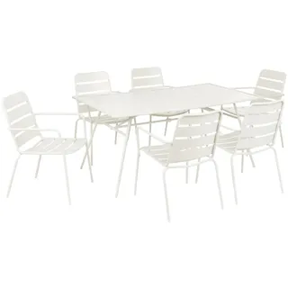 Beliani Gartenmöbel Set 6-tlg. Beige