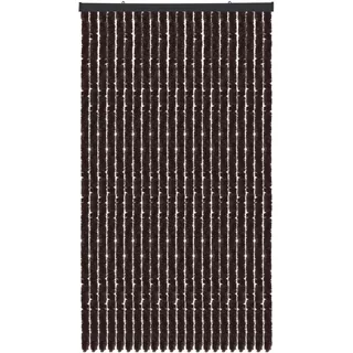 Arsvita Flauschvorhang Türvorhang (90x200 cm) in Braun als Insektenschutz für Balkon, Terrasse oder Wohnmobil, Wohnwagen, Pavillon