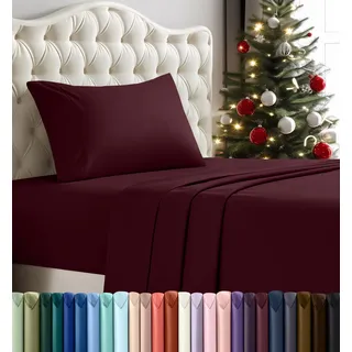 Utopia Bedding Bettlaken Set - Polyester-Microfaser, Spannbettlaken, Bettlaken und Kissenbezüge
