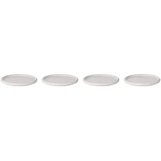 Butlers Teller 4er-Set Boogy 21 cm , Creme , Keramik , 21x2.3x21 cm , Geschirr, Teller