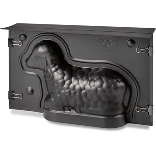 Dr. Oetker Osterlamm Backform zu Ostern – 700 ml Füllvolumen – 3D Kuchenform in Schwarz mit Antihaftbeschichtung und Lämmchen als Motiv zum backen – Leckere Deko in Osterlammform