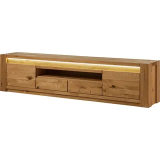 MASSIVMOEBEL24.DE TV-Board Wildeiche 223x40x53 braun geölt KENT #332 - Braun