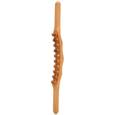 Körper-Gua-Sha-Stick, Muskelentspannender Schabestab aus Holz mit 20 Perlen, Manuelle Körperschab-Massagestange für Rücken, Bauch, Schulter