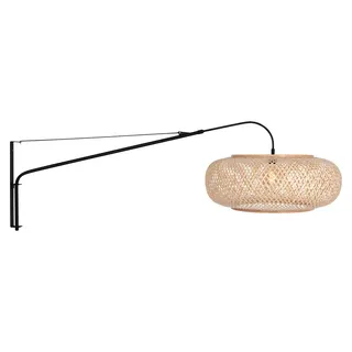 Steinhauer - wandleuchte - Elegant Classy - natürlich schwarz - bambus metall - E27 - 4448ZW - Schwarz