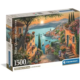 CLEMENTONI Puzzle HQ Collection - Steps to the Harbor 1500 Stücke | Compact box, Puzzle für Erwachsene 14 - 99 Jahre, Geschenk für Mann und Frau, Made in Italy, 31729