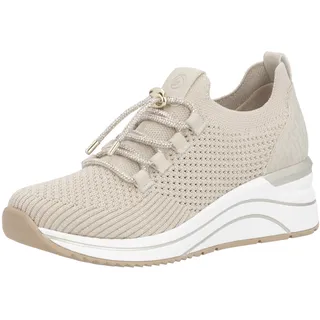 Slip-On Sneaker REMONTE, Damen, Gr. 43, beige, Lederimitat, Textil, Glitzer, Schuhe Slip-On Sneaker, Schlupfschuh, Slipper, Halbschuh mit Lite ́n Soft-Ausstattung